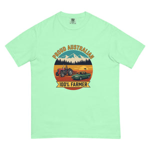 The Tractor Mugs Store Island Reef Massey Ferguson 35X PROUD AUSTRALIAN 100% FARMER Outdoor | Unisex Premium T-shirt Quality Farmers Merch