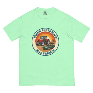 The Tractor Mugs Store Island Reef Massey Ferguson 6480 PROUD AUSTRALIAN 100% FARMER Retro | Unisex Premium T-shirt Quality Farmers Merch