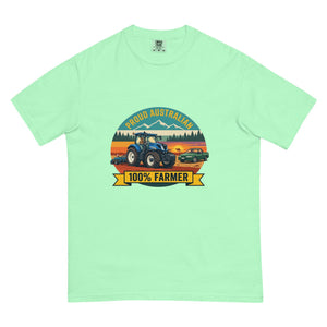 The Tractor Mugs Store Island Reef New Holland T7.210 PROUD AUSTRALIAN 100% FARMER Outdoor | Unisex Premium T-shirt Quality Farmers Merch