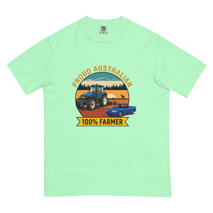 The Tractor Mugs Store Island Reef New Holland TM 135 PROUD AUSTRALIAN 100% FARMER Outdoor | Unisex Premium T-shirt Quality Farmers Merch