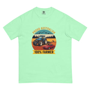 The Tractor Mugs Store Island Reef New Holland TM 155 PROUD AUSTRALIAN 100% FARMER Outdoor | Unisex Premium T-shirt Quality Farmers Merch
