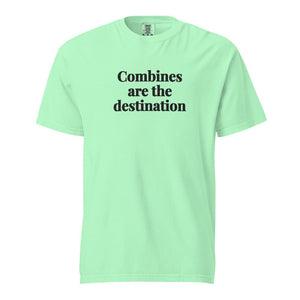 The Tractor Mugs Store Island Reef / S Combines Are the Destination | Unisex Premium T-shirt Quality Farmers Merch
