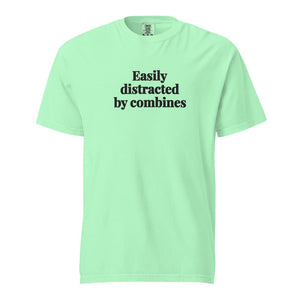 The Tractor Mugs Store Island Reef / S Easily Distracted By Combines | Unisex Premium T-shirt Quality Farmers Merch