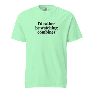 The Tractor Mugs Store Island Reef / S I'd Rather Be Watching Combines | Unisex Premium T-shirt Quality Farmers Merch