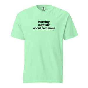The Tractor Mugs Store Island Reef / S Warning: May Talk About Combines | Unisex Premium T-shirt Quality Farmers Merch