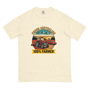 The Tractor Mugs Store Ivory Massey Ferguson 135 PROUD AUSTRALIAN 100% FARMER Outdoor | Unisex Premium T-shirt Quality Farmers Merch