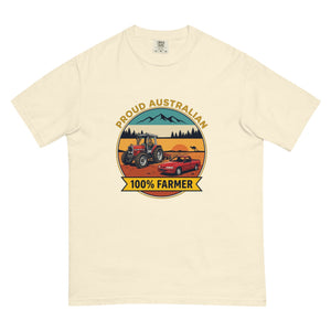 The Tractor Mugs Store Ivory Massey Ferguson 3075 PROUD AUSTRALIAN 100% FARMER Outdoor | Unisex Premium T-shirt Quality Farmers Merch