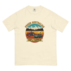 The Tractor Mugs Store Ivory Massey Ferguson 35X PROUD AUSTRALIAN 100% FARMER Outdoor | Unisex Premium T-shirt Quality Farmers Merch