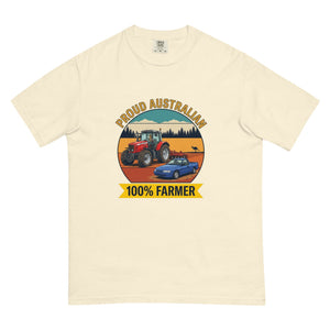 The Tractor Mugs Store Ivory Massey Ferguson 6480 PROUD AUSTRALIAN 100% FARMER Outdoor | Unisex Premium T-shirt Quality Farmers Merch