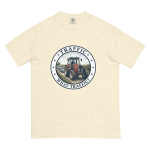 The Tractor Mugs Store Ivory / S Massey Ferguson 3075 TRAFFIC WHAT TRAFFIC? Engraving | Unisex Premium T-shirt Quality Farmers Merch
