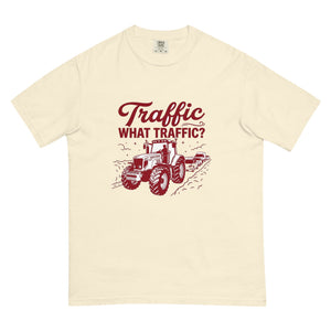 The Tractor Mugs Store Ivory / S Massey Ferguson 6480 TRAFFIC WHAT TRAFFIC? Two Tone | Unisex Premium T-shirt Quality Farmers Merch