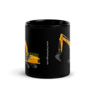 The Tractor Mugs Store JCB 370 LC | Black Glossy Mug Quality Farmers Merch