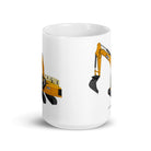 The Tractor Mugs Store JCB 370 LC | White glossy mug Quality Farmers Merch