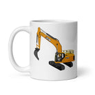 The Tractor Mugs Store JCB 370 LC | White glossy mug Quality Farmers Merch