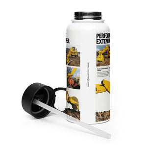 The Tractor Mugs Store JCB 3C Extending Dipper Advert | Stainless Steel Water Bottle Quality Farmers Merch