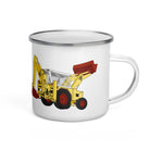 The Tractor Mugs Store JCB 3C II Backhoe | Enamel Mug Quality Farmers Merch