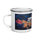The Tractor Mugs Store JCB 3C II | Splash Art Enamel Mug Quality Farmers Merch