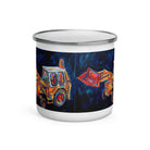 The Tractor Mugs Store JCB 3C II | Splash Art Enamel Mug Quality Farmers Merch