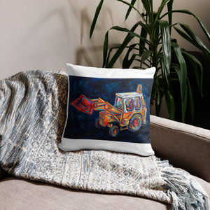 The Tractor Mugs Store JCB 3C II | Splash Art Pillow Case Quality Farmers Merch