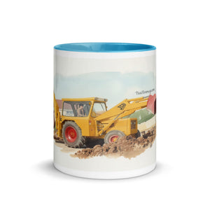 The Tractor Mugs Store JCB 3C II Watercolor | Mug with Colour Inside Quality Farmers Merch