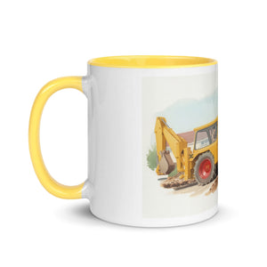 The Tractor Mugs Store JCB 3C II Watercolor | Mug with Colour Inside Quality Farmers Merch