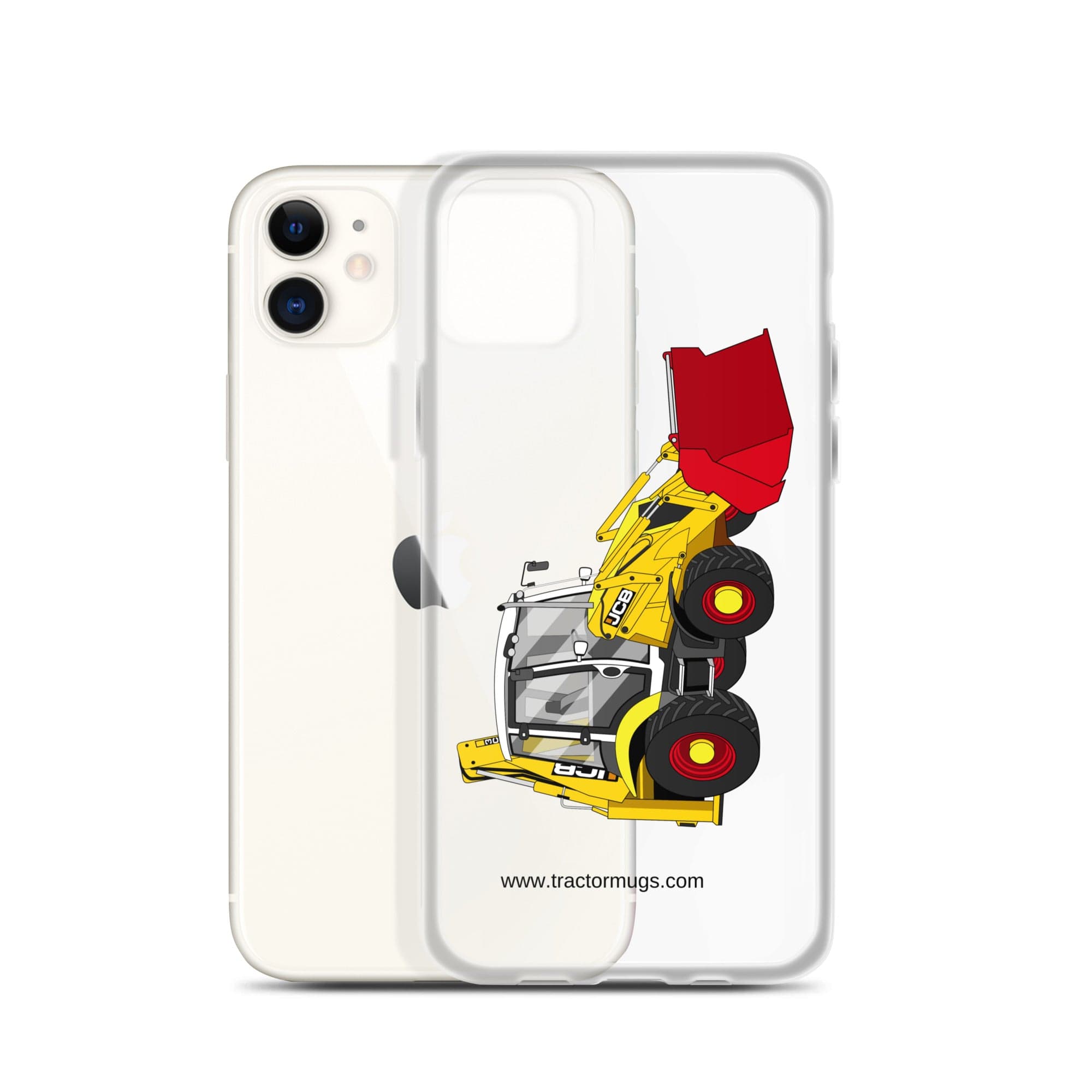 The Tractor Mugs Store JCB 3CX 70th Anniversary Edition | Clear Case for iPhone® Quality Farmers Merch