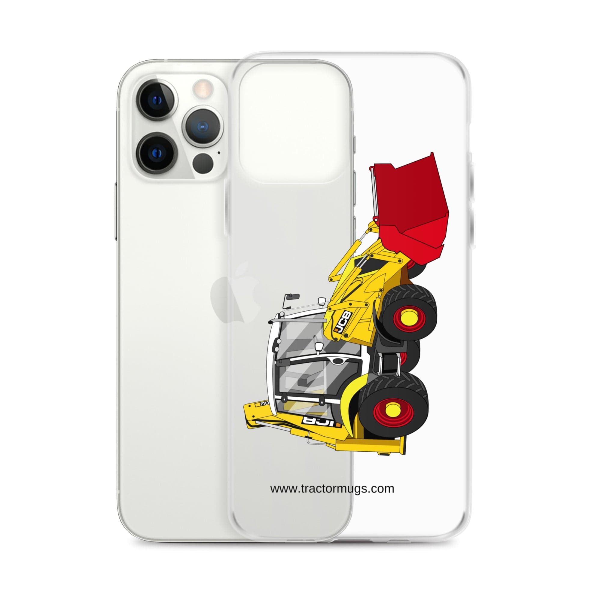The Tractor Mugs Store JCB 3CX 70th Anniversary Edition | Clear Case for iPhone® Quality Farmers Merch