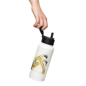 The Tractor Mugs Store JCB 3CX ECO (2017)  | Water Color Stainless Steel Water Bottle Quality Farmers Merch