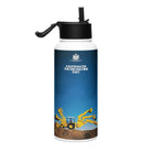 The Tractor Mugs Store JCB 3CX Sitemaster Advert (1988) | Stainless steel water bottle with a straw lid Quality Farmers Merch