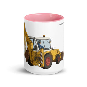 The Tractor Mugs Store JCB 3D Working | Mug with Colour Inside Quality Farmers Merch
