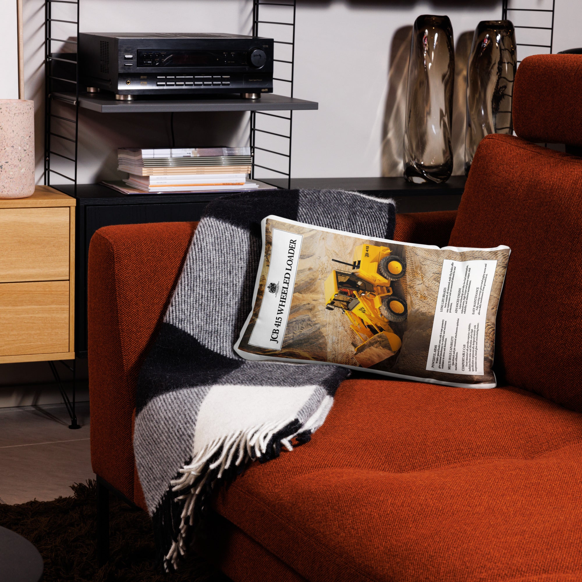 The Tractor Mugs Store JCB 415 Loader Advert | Pillow Case Quality Farmers Merch