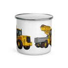 The Tractor Mugs Store JCB 435 Loader | Enamel Mug Quality Farmers Merch