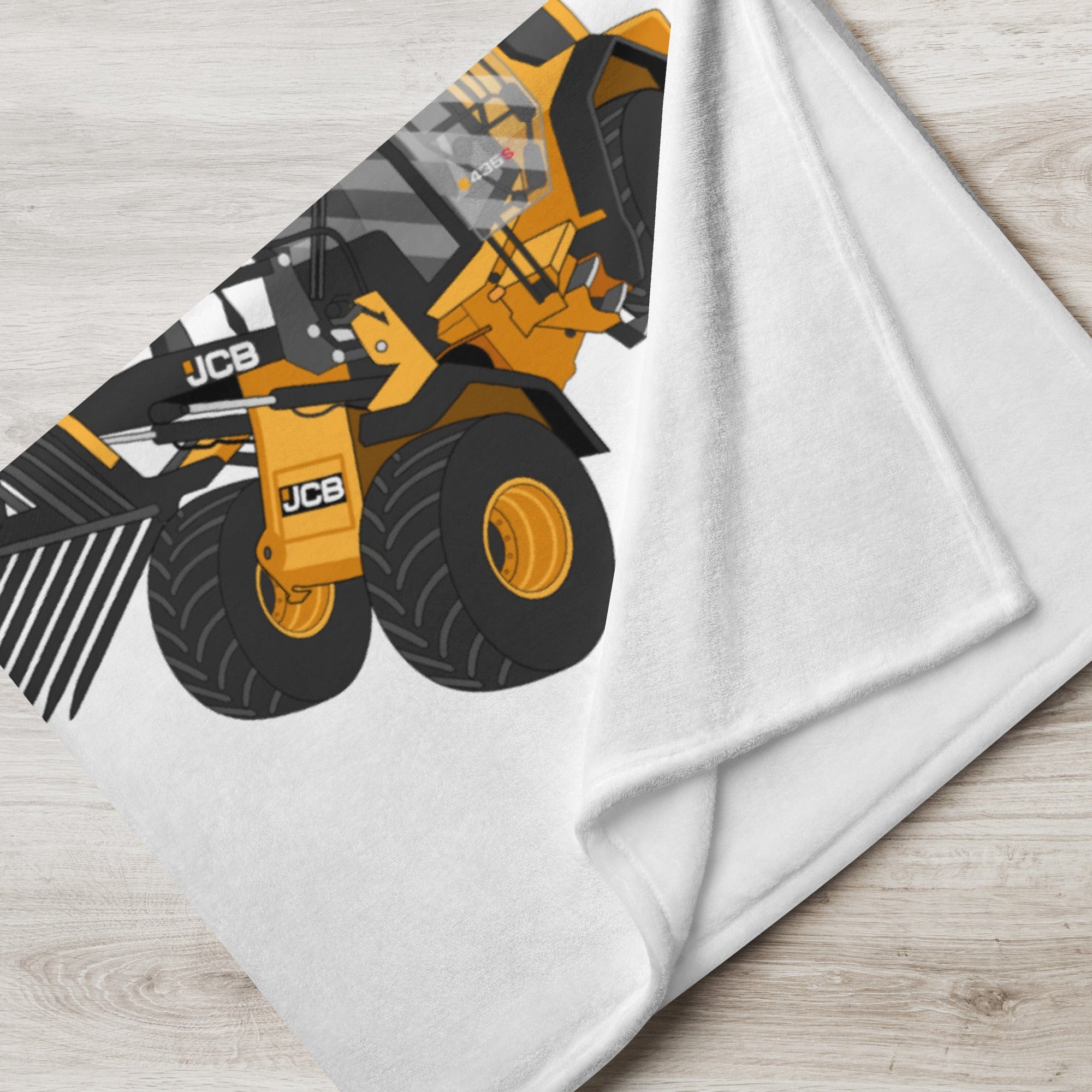 The Tractor Mugs Store JCB 435 S Farm Master | Throw Blanket Quality Farmers Merch