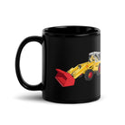 The Tractor Mugs Store JCB 4D Backhoe | Black Glossy Mug Quality Farmers Merch