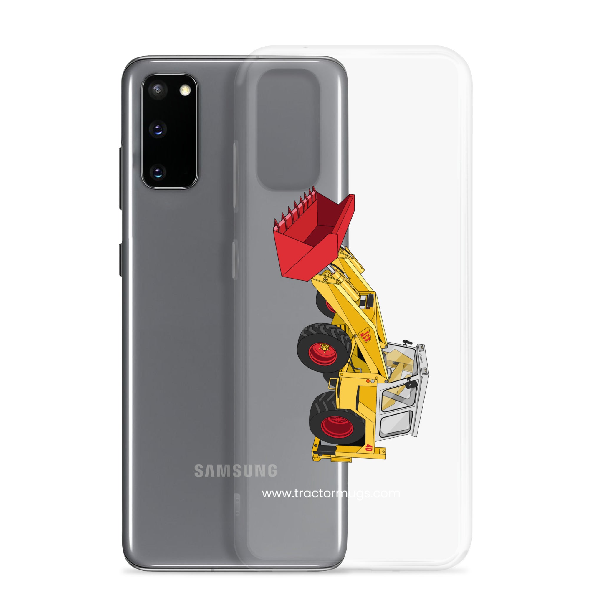 The Tractor Mugs Store JCB 4D Backhoe | Clear Case for Samsung® Quality Farmers Merch