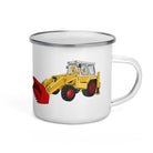 The Tractor Mugs Store JCB 4D Backhoe | Enamel Mug Quality Farmers Merch