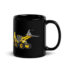 The Tractor Mugs Store JCB 5CX Backhoe | Black Glossy Mug Quality Farmers Merch