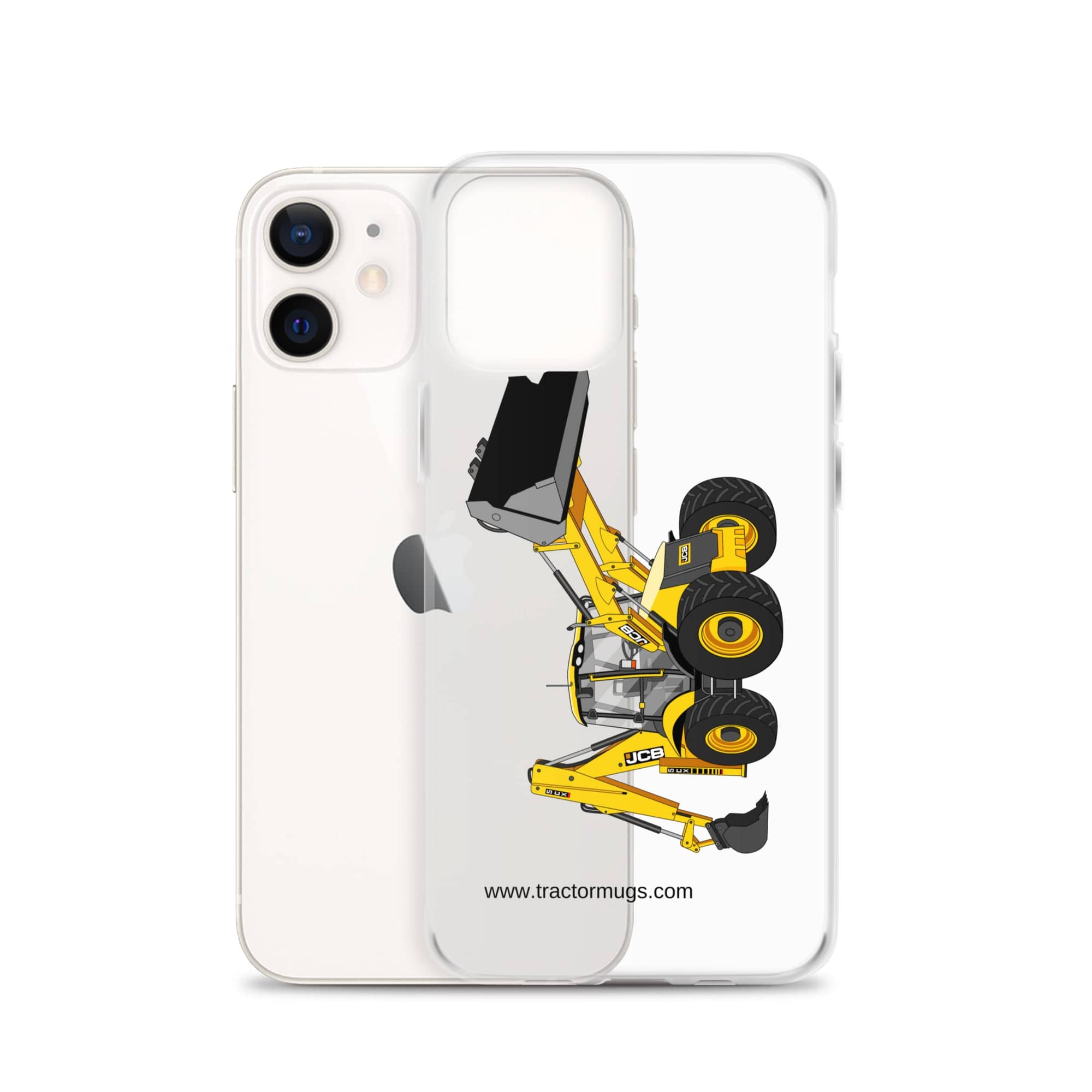 The Tractor Mugs Store JCB 5CX Backhoe | Clear Case for iPhone® Quality Farmers Merch