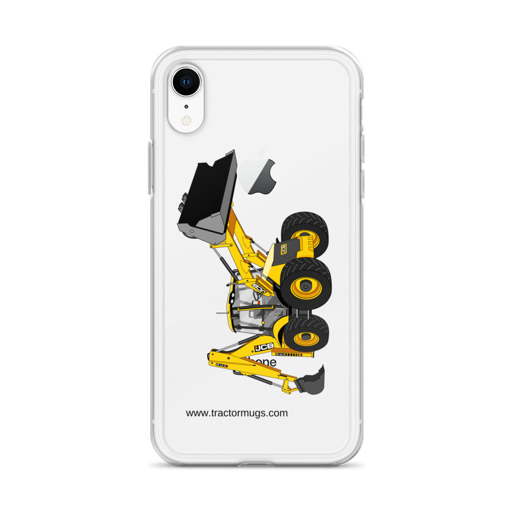 The Tractor Mugs Store JCB 5CX Backhoe | Clear Case for iPhone® Quality Farmers Merch