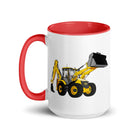 The Tractor Mugs Store JCB 5CX Backhoe | Mug with Color Inside Quality Farmers Merch
