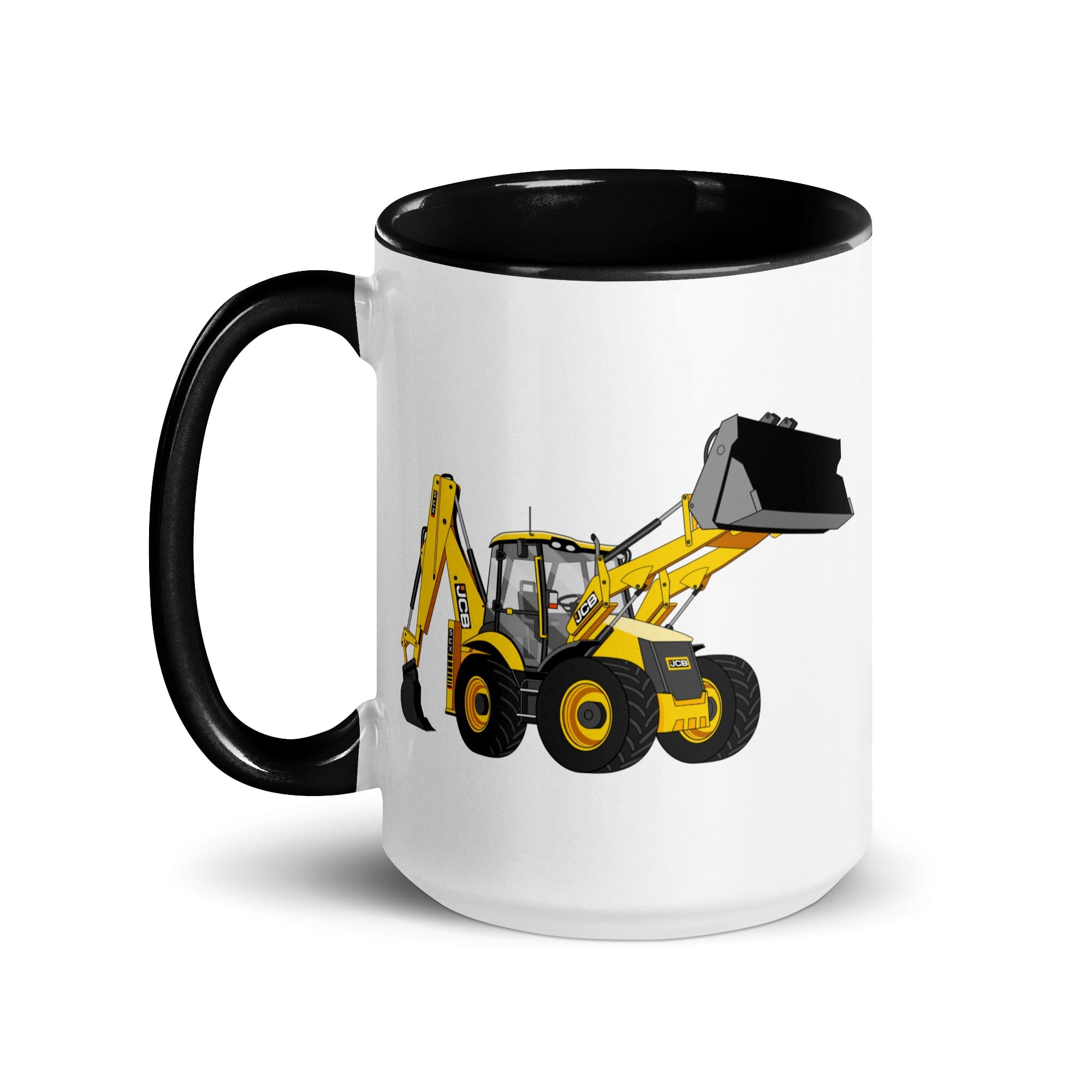 The Tractor Mugs Store JCB 5CX Backhoe | Mug with Color Inside Quality Farmers Merch
