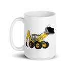 The Tractor Mugs Store JCB 5CX Backhoe | White glossy mug Quality Farmers Merch