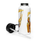 The Tractor Mugs Store JCB 814 Super  | Stainless steel water bottle with a straw lid Quality Farmers Merch