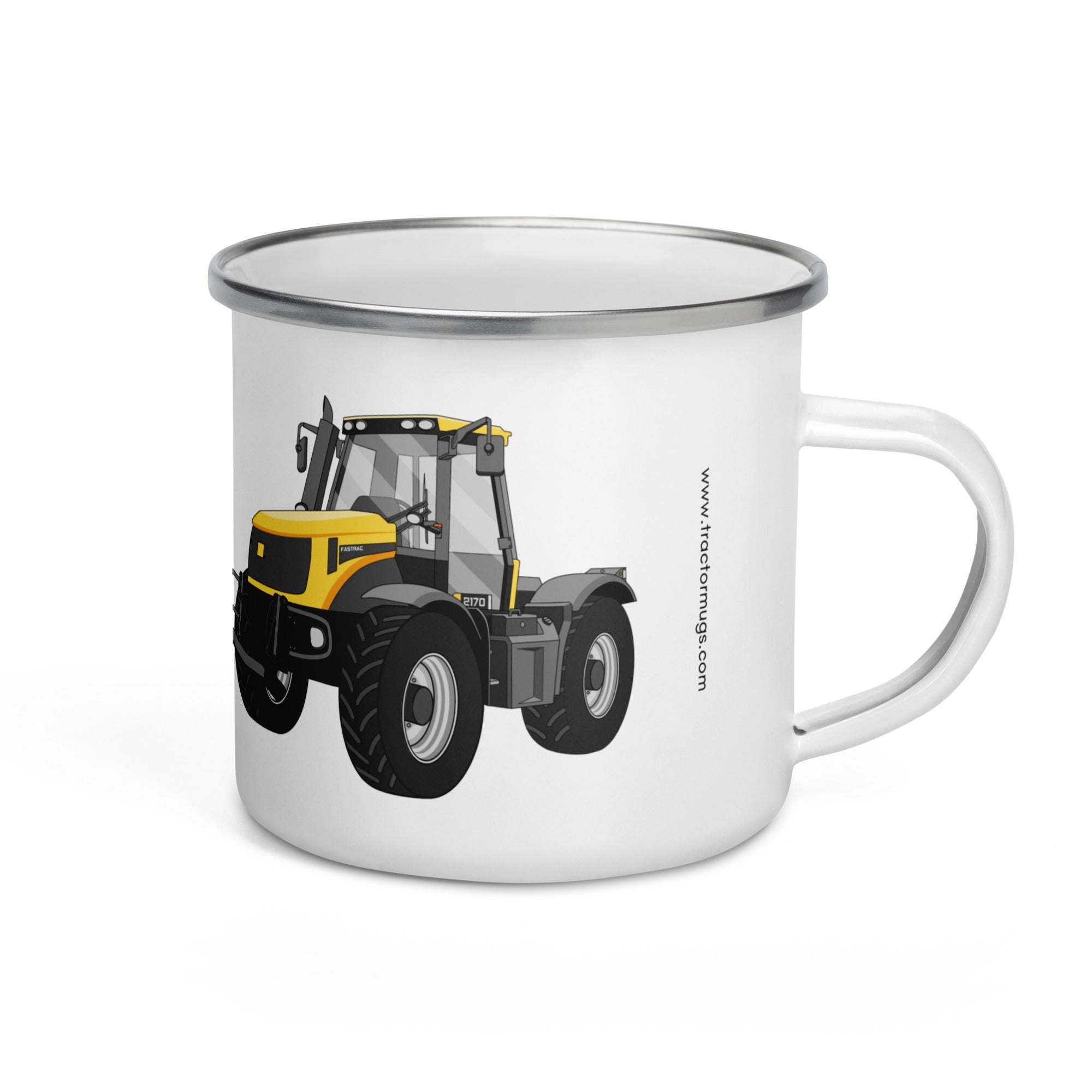 The Tractor Mugs Store JCB Fastrac 2170 | Enamel Mug Quality Farmers Merch