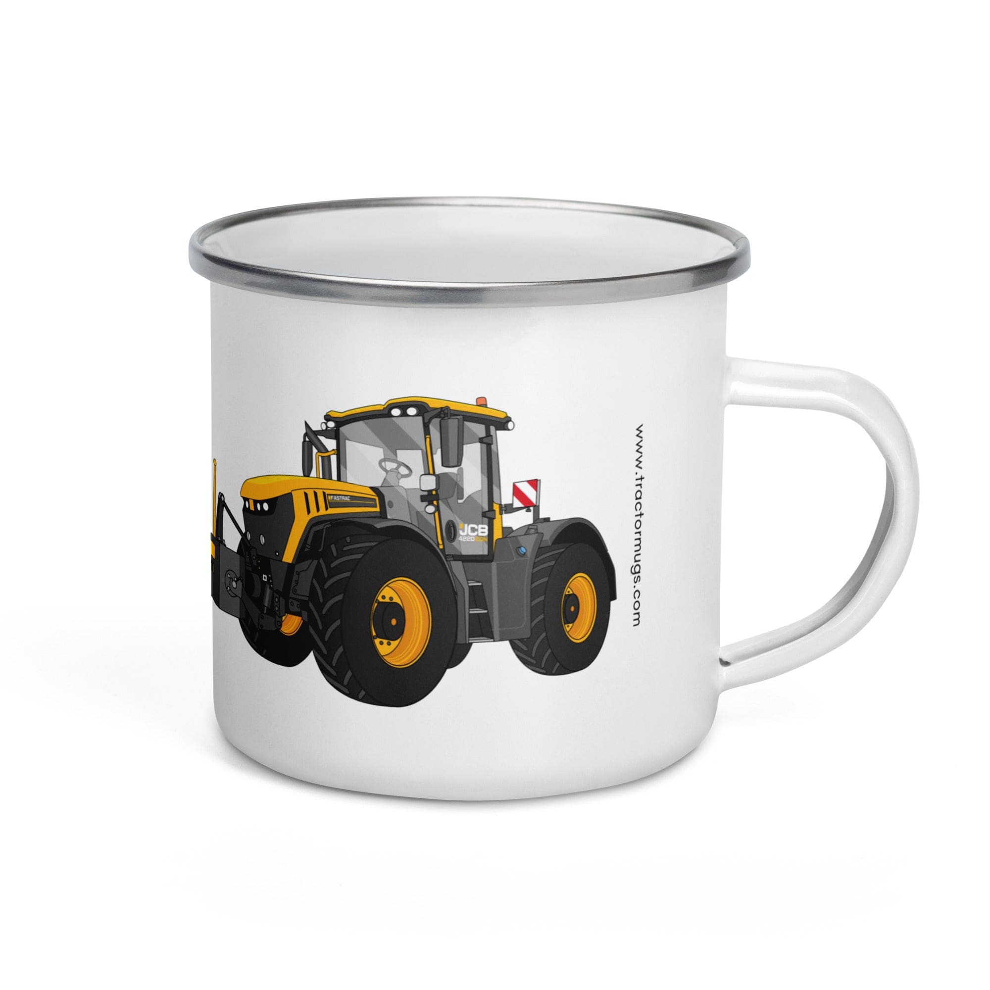 The Tractor Mugs Store JCB Fastrac 4220 Icon | Enamel Mug Quality Farmers Merch