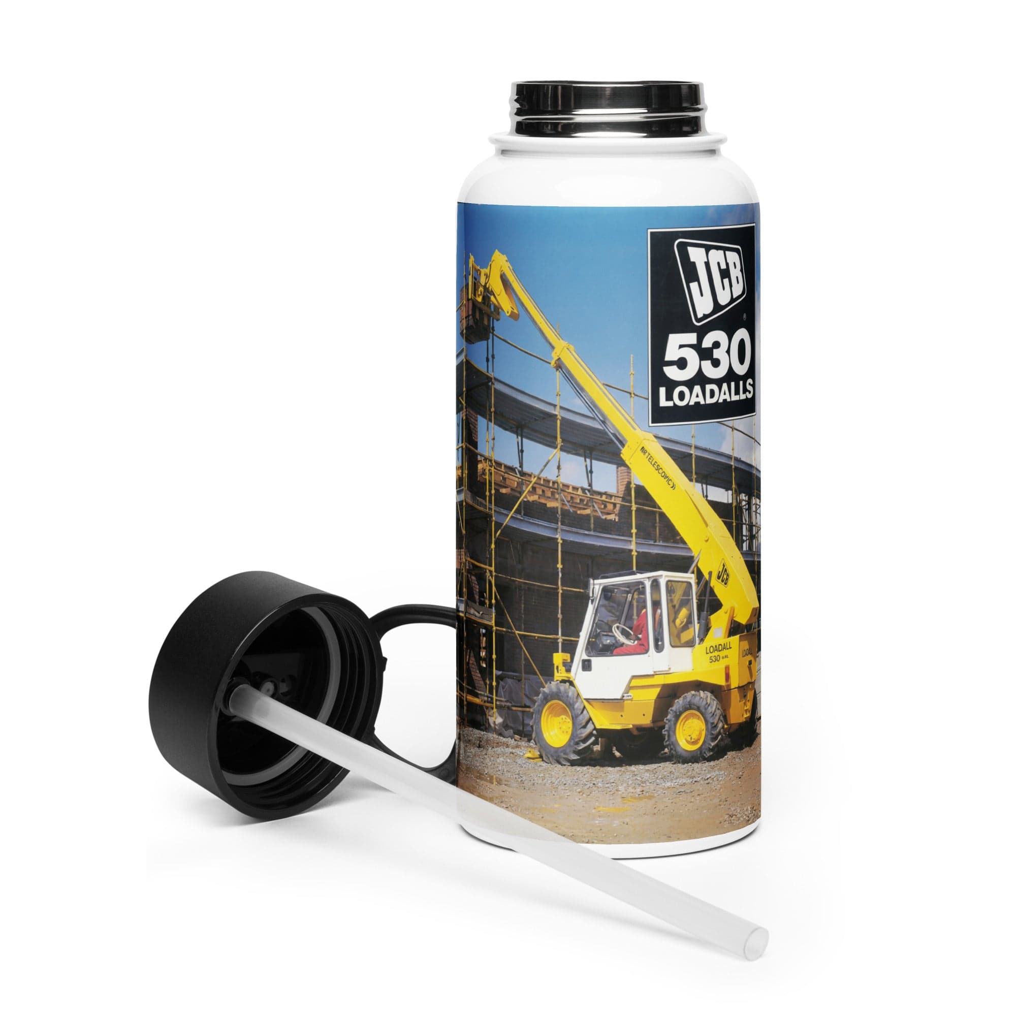 The Tractor Mugs Store JCB Loadall 530 Brochure | Stainless Steel Water Bottle Quality Farmers Merch