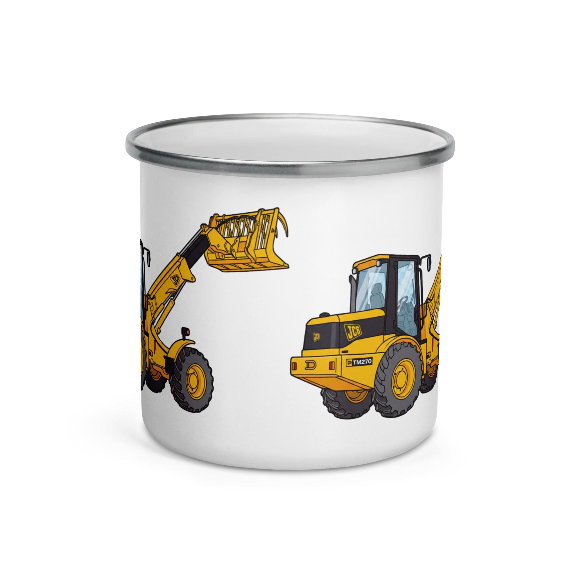 The Tractor Mugs Store JCB TM 270 | Enamel Mug Quality Farmers Merch