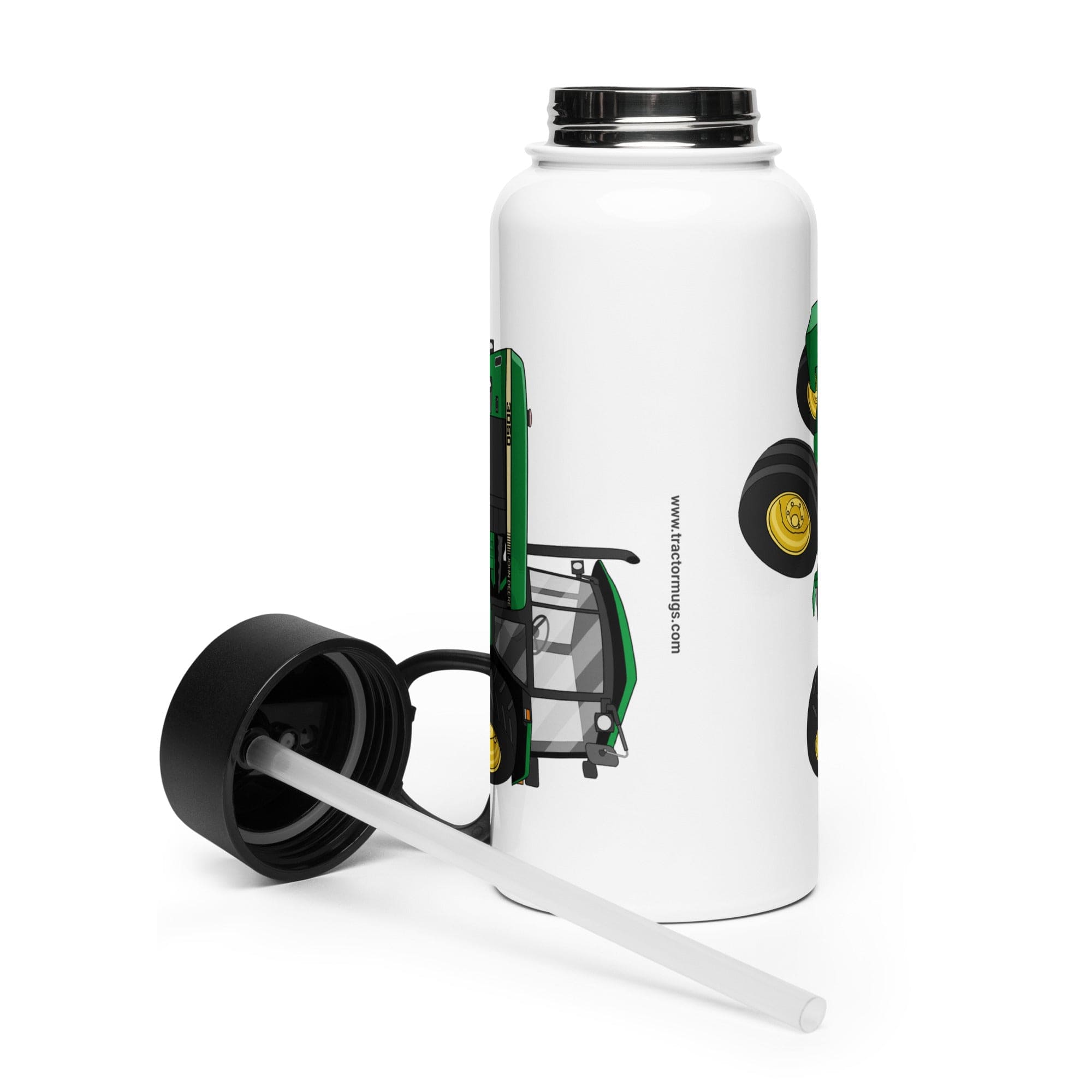 The Tractor Mugs Store John Deere 3050 2WD  |Stainless steel water bottle with a straw lid Quality Farmers Merch