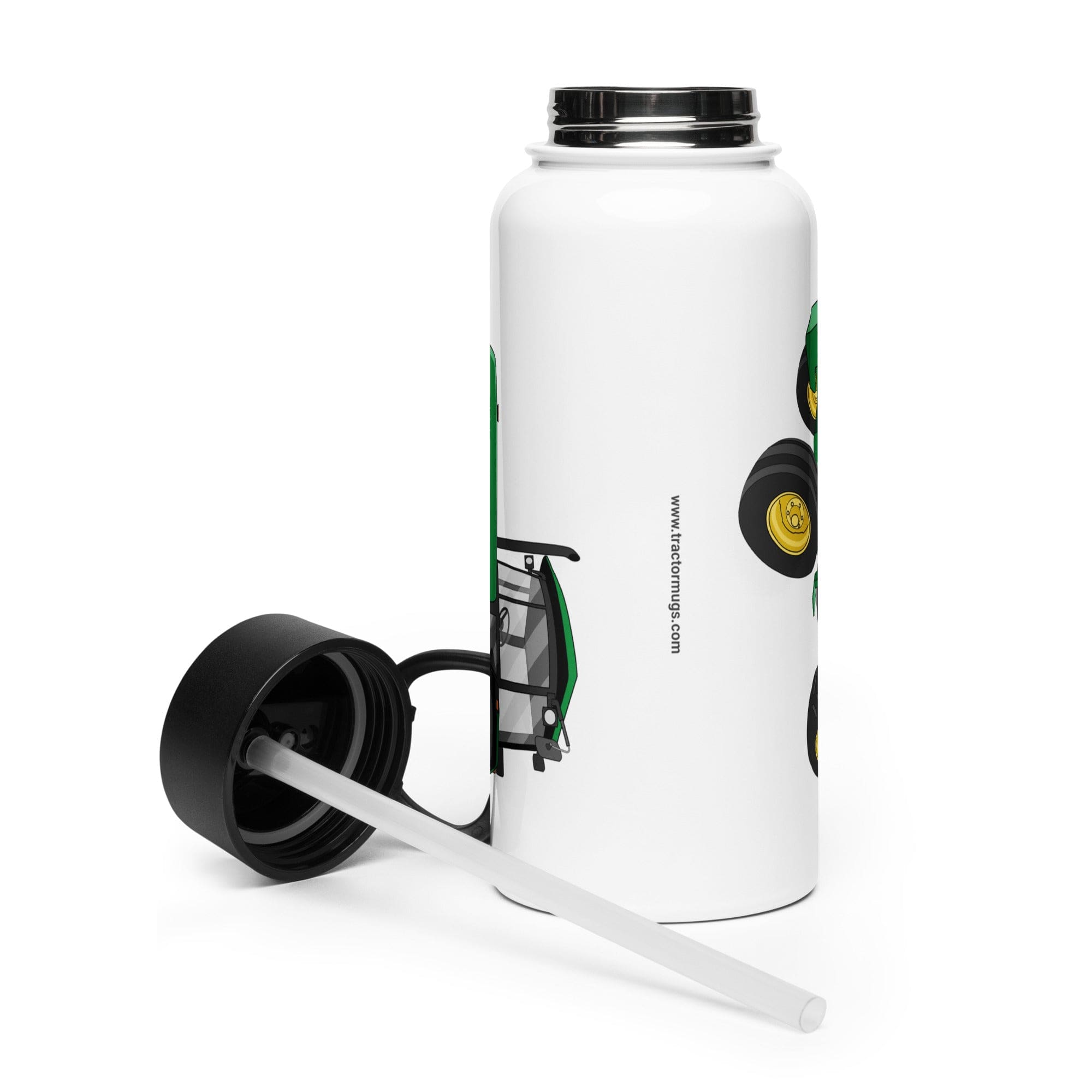 The Tractor Mugs Store John Deere 3050 2WD  |Stainless steel water bottle with a straw lid Quality Farmers Merch