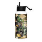 The Tractor Mugs Store John Deere 3350 | Art Deco Stainless steel water bottle with a straw lid Quality Farmers Merch